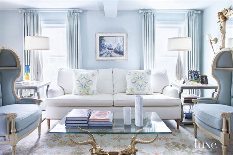 calm blue living room  traditional decor luxe interiors design