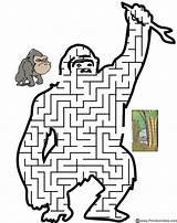 Labyrinthe Maze Gorilla Labirinto Mazes Printactivities Labirint Gorila Jogo Colorat Desene Coloriageaimprimer Planse Trafic Analytics Tudodesenhos sketch template