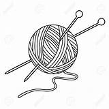 Clipart Yarn Drawing Ball Knitting Needles Wool Outline Vector Knit Cliparts Needle Getdrawings Thread Paintingvalley Library Collection sketch template