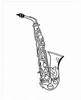Saxophone Saxofon Tocando Saxofón Bonito sketch template