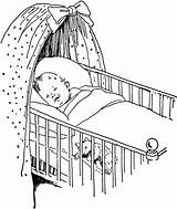Crib Cradle Cot Bassinet Etc Lying Drawing Usf Cribs Tiff sketch template