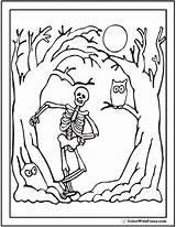 Coloring Skeleton Tree Halloween Pages Printable Kids Color Pdf Moon Template Colorings Getcolorings Nickelodeon Spooky Silhouette Print Getdrawings Colorwithfuzzy Trees sketch template
