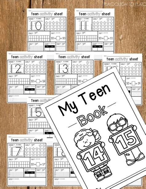 activity pages   numbers   math teens numbers preschool