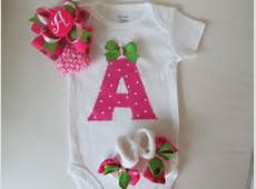 Baby GIrl's Monogrammed Clothing Newborn going by BowtiqueMama