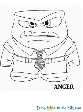 anger coloring page  star   sky