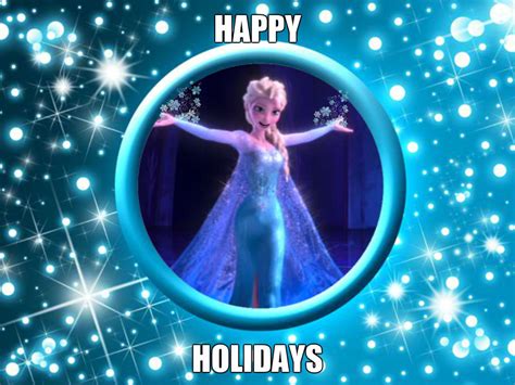 Elsa Wishes You Happy Holidays Frozen Fan Art 36234100 Fanpop