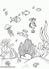 Coloring Underwater Pages Comments Coloringhome sketch template