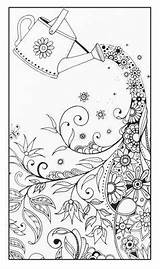 Coloring Pages Adults Children Flower Adult Printable Sheets Watering Bydreamsfactory Book sketch template