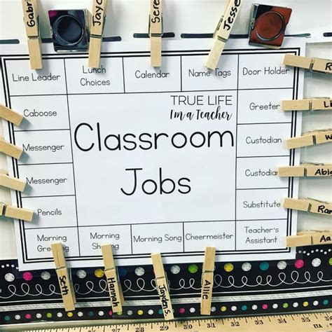 class jobs  easy classroom job chart elementary classroom decor