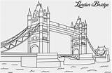 London Eye Bridge Sketch Template Coloring Pages Sheet sketch template