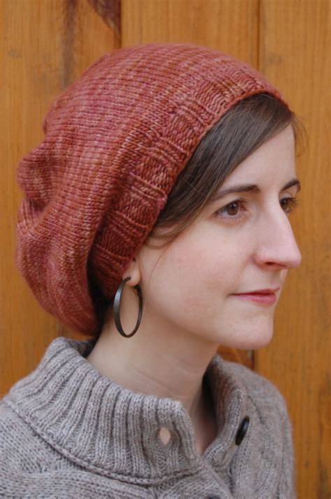 pattern  cable knit brimmed hat knitting