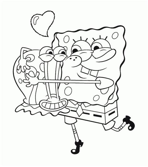 spongebob  love  coloring pages richard mcnarys coloring pages