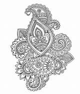 Coloring Paisley Cashemire sketch template