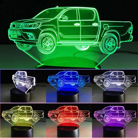 original car shape light  led illusion visual led nightlight  color turning touch remote