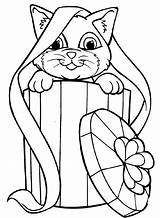Coloring Kitten Pages Printable Kids Gift sketch template