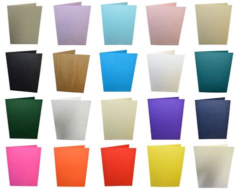 coloured greeting card blanks  white envelopes choose colour quantity