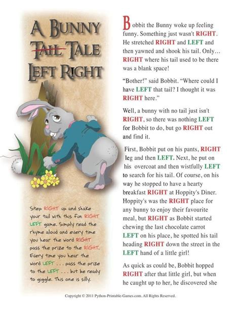 easter bunny tail tale left  easter party games easter games
