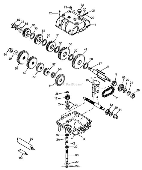 bunton bobcat ryan   gear drive power unit parts diagram  fig  peerless