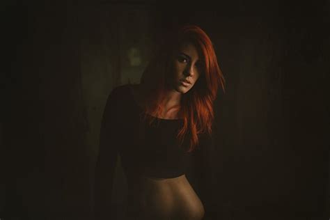 Dark Flame Redhead Beauty Red Hair