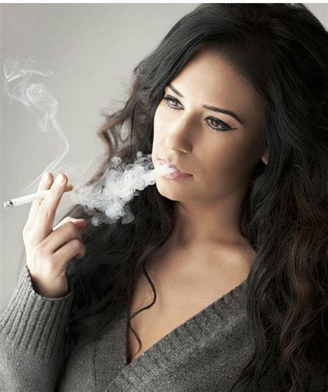 People Smoking Smoking Ladies Girl Smoking Blowing Smoke Cigarette