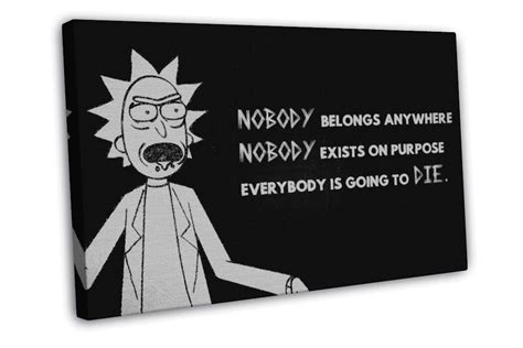 Rick And Morty Funny Humor Quotes 16x12 Framed Canvas Print
