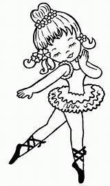 Coloring Ballerina Pages Printable Print sketch template