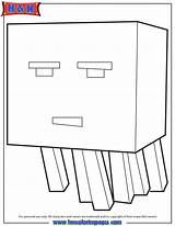 Ghast Craft Coloring Cartoon Mine Minecraft Pages sketch template