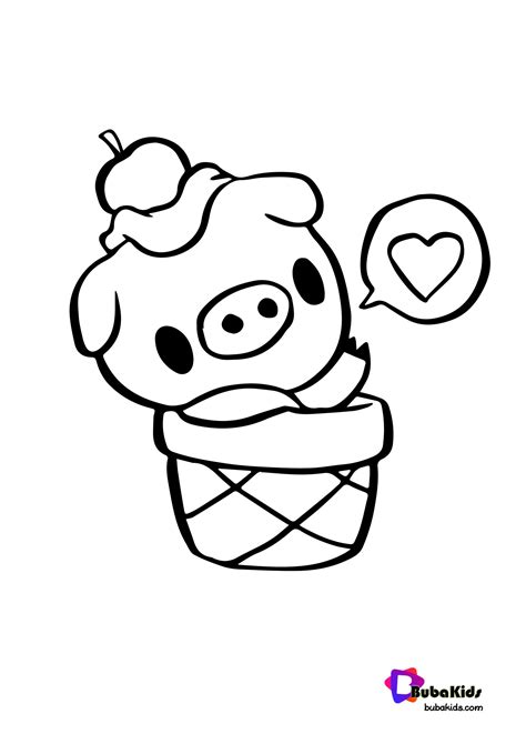 cute pig coloring pages sketch coloring page