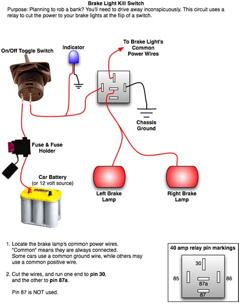 brake lights wiring diagram