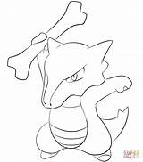 Marowak Lineart Cubone Gerbil Dibujos Malvorlagen Pikachu Pokémon Calcar Greninja sketch template
