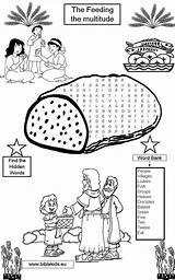 Feeding 5000 Multitude Feeds Seach Lessons Preschool Biblekids sketch template