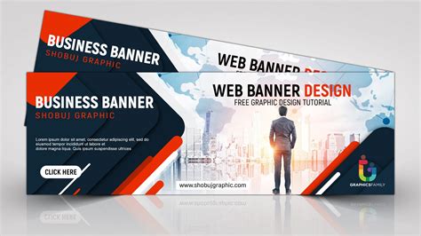 business web banner  flat style  psd graphicsfamily
