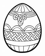Easter Coloring Easy Pages Egg Getdrawings sketch template