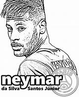 Neymar Psg Colorir  sketch template