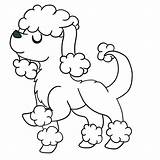 Poodle Coloring Pages Drawing French Cartoon Printable Dog Skirt Baby Colouring Poodles Book Template Print Draw Para Clipart Color Drawn sketch template