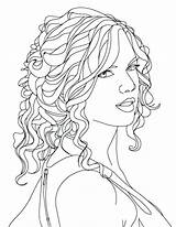 Coloring Hair Pages Swift Taylor People Color Printable Curly Ross Famous Realistic Adults Colouring Print Coloring4free Bob Natural Lynch Getcolorings sketch template