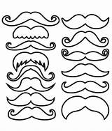 Mustache Template Mustaches Types Choose Board Printable Crafts Coloring Pages sketch template