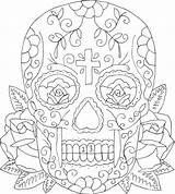 Coloring Pages Getdrawings Skull Tattoo Skulls sketch template