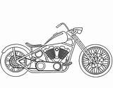 Harley Davidson Motorcycle Coloring Motorcycles Outline Pages Drawing Motorbike Chopper Awesome Print Printable Choose Drawings Getdrawings Bike Board Visit sketch template