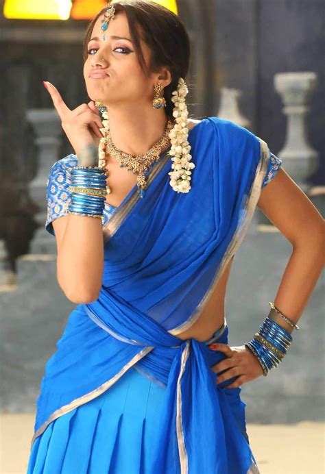 sizzling southern stars tamil  telugu actress trisha krishan    saree