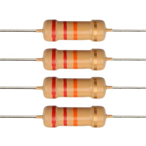 invento pcs  ohm carbon film resistor   resistance  watt