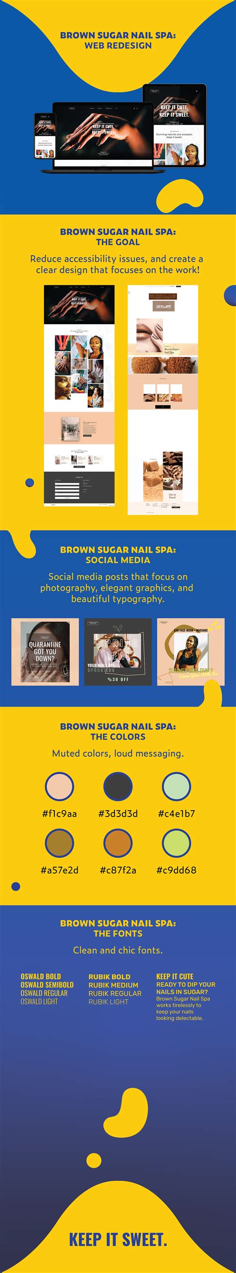 brown sugar nail spa web redesign  behance