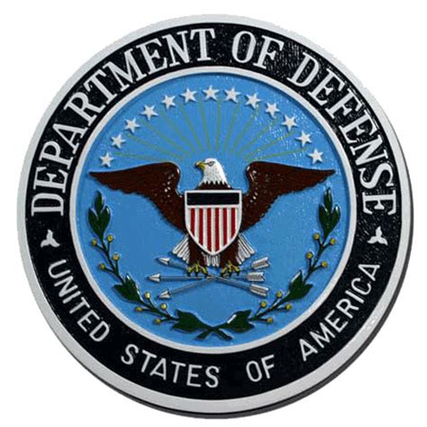 department  defense dod seal emblem wooden plaque