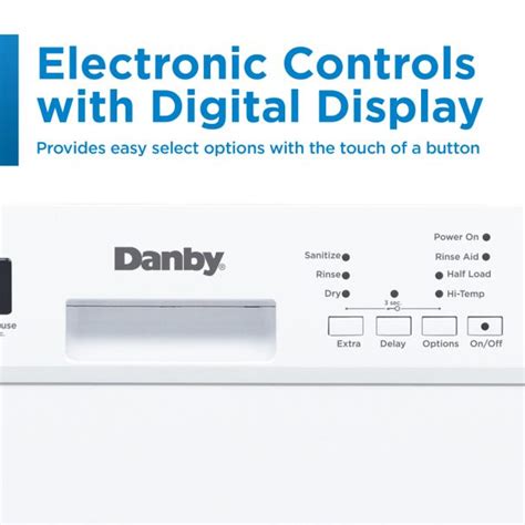 ddwdew danby  built  dishwasher  front controls white en