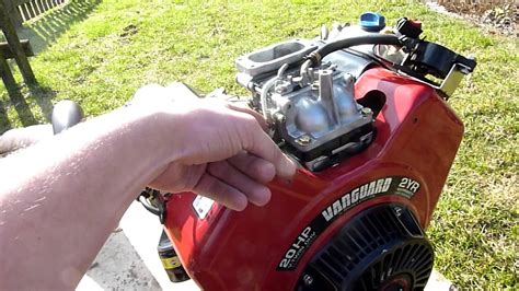 briggsstratton vanguard ccm hp  twin race kart racing mower engine youtube