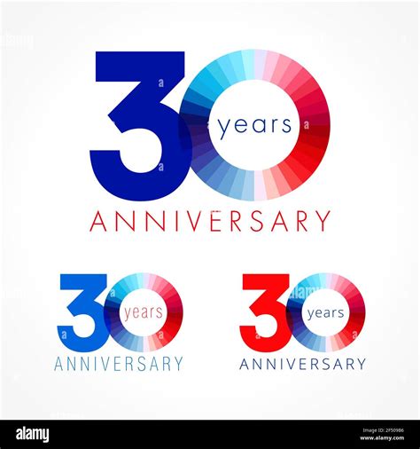 30 years old celebrating logo concept illustration of anniversary