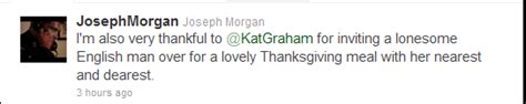 Thanksgiving Joe And Kat Joseph Morgan And Katerina