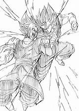 Goku Vegito Jijii Dibujar Vegeta Instinct Gogeta Dbz Vegetto Zamasu Imágenes sketch template