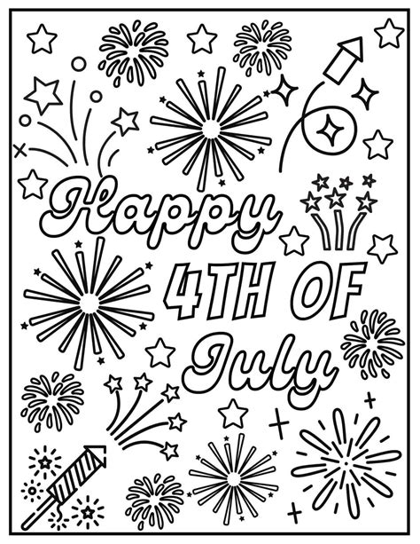 fourth  july coloring pages fireworks shows