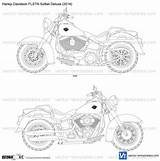 Harley Davidson Softail Deluxe Flstn Template Preview Templates sketch template